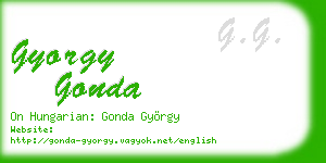 gyorgy gonda business card