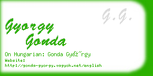 gyorgy gonda business card